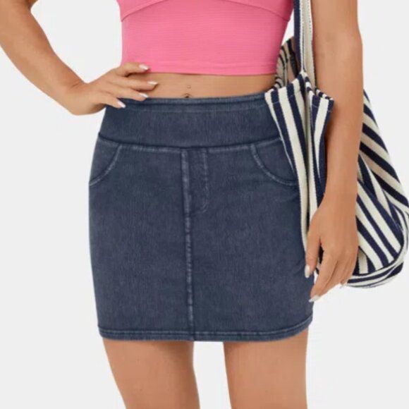 Halara 2 magic high waisted denim skirts NWT - Picture 2 of 10